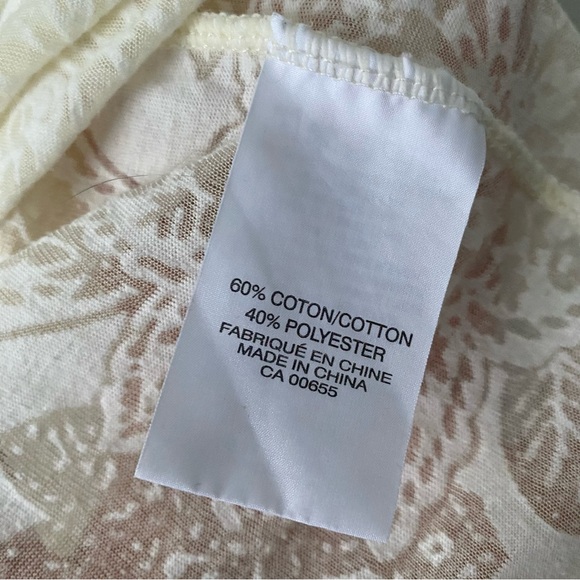 3/$30💚Smart Set white crop lace pattern blouse with cap sleeves size large - Picture 15 of 15